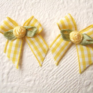 Geruite strikjes roosje