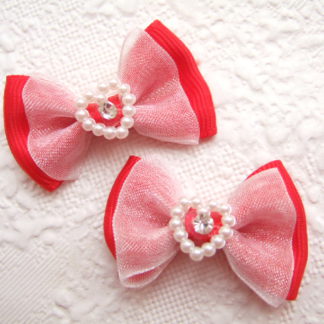 Strikjes organza hartje