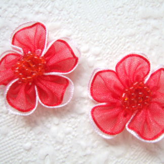 Roosjes bloemen organza