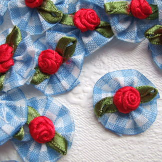 Rozetje roosje geruit