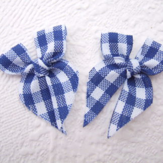 Strikjes geruit blauw