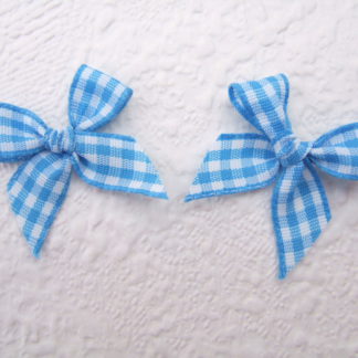 Strikjes geruit blauw