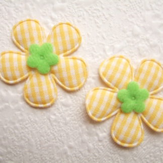 Applicaties bloemen ruitjes