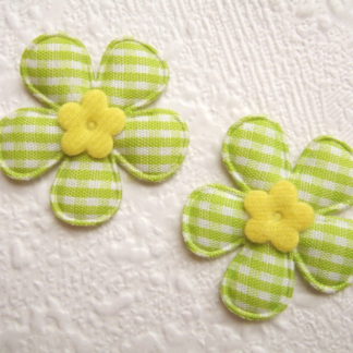 Applicaties bloemen ruitjes