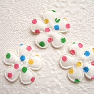 Applicaties bloemen polkadots