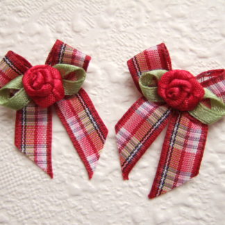 Geruite strikjes roosje