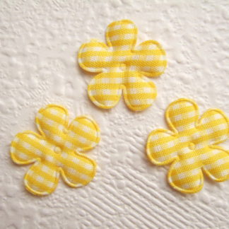 Applicaties bloemen ruitjes