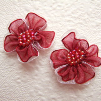 Roosjes bloemen organza