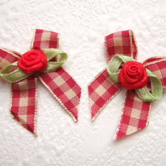 Geruite strikjes roosje