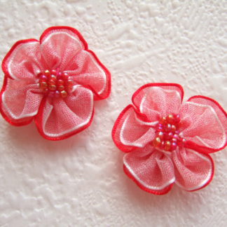 Roosjes bloemen organza