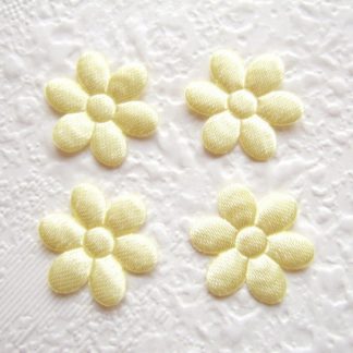 Applicatie bloemetjes satijn