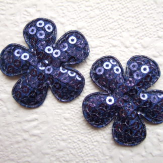 Applicatie bloemen lovertjes