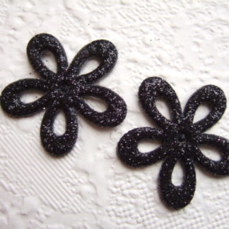 Applicatie bloemen glitter