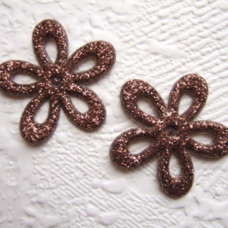 Applicatie bloemen glitter