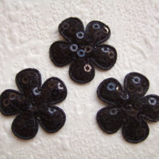 Applicatie bloemen lovertjes