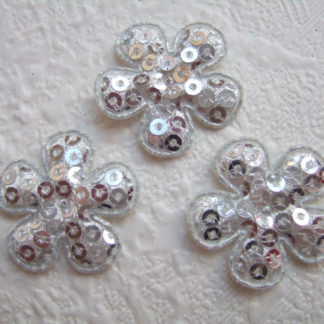 Applicatie bloemen lovertjes