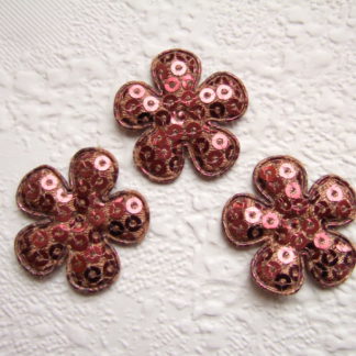 Applicatie bloemen lovertjes