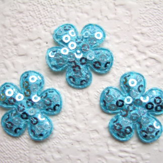 Applicatie bloemen lovertjes