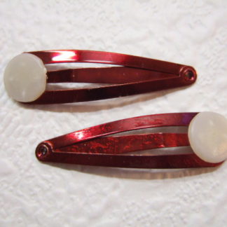4 cm ~ Haarclip met pad ~ Kerst rood