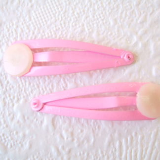 4 cm ~ Haarclip met pad ~ Roze