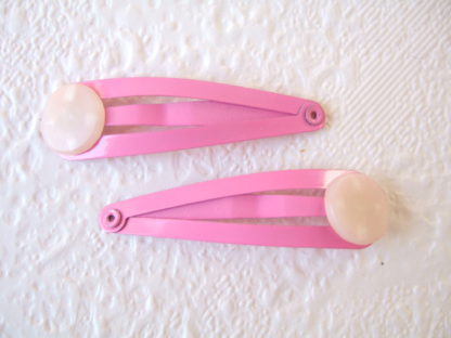4 cm ~ Haarclip met pad ~ Donker roze