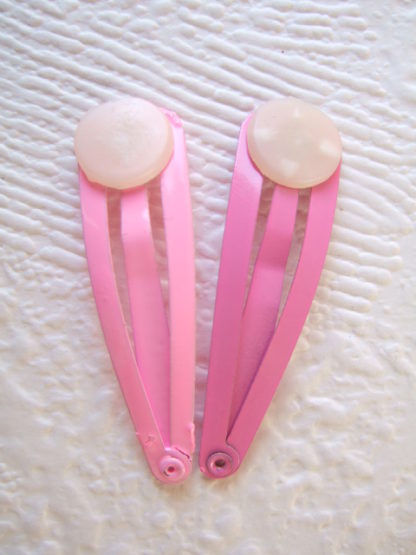 4 cm ~ Haarclip met pad ~ Donker roze - Afbeelding 2