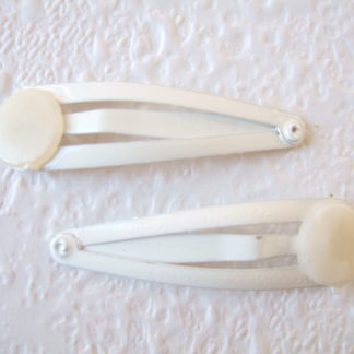 4 cm ~ Haarclip met pad ~ Wit