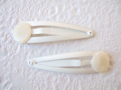 4 cm ~ Haarclip met pad ~ Wit