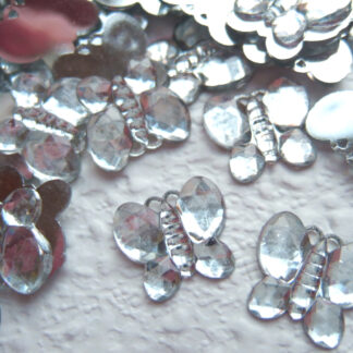 Vlinder zilver flatback